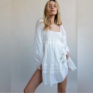 Free People Ari Smocked Crochet Dress